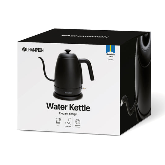 Champion vattenkokare pour over 1 liter mattsvart VK700